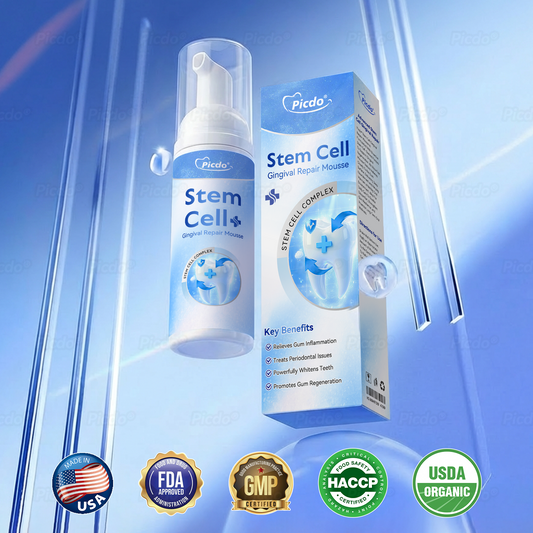 𝑃𝑖𝑐𝑑𝑜® 𝑆𝑡𝑒𝑚 𝐶𝑒𝑙𝑙 𝐺𝑖𝑛𝑔𝑖𝑣𝑎𝑙 𝑅𝑒𝑝𝑎𝑖𝑟 𝑀𝑜𝑢𝑠𝑠𝑒👩‍⚕️(Promote Tooth Regrowth • Remove Tartar • Strengthen Gums • Deep Clean & Freshen Breath) 🦷