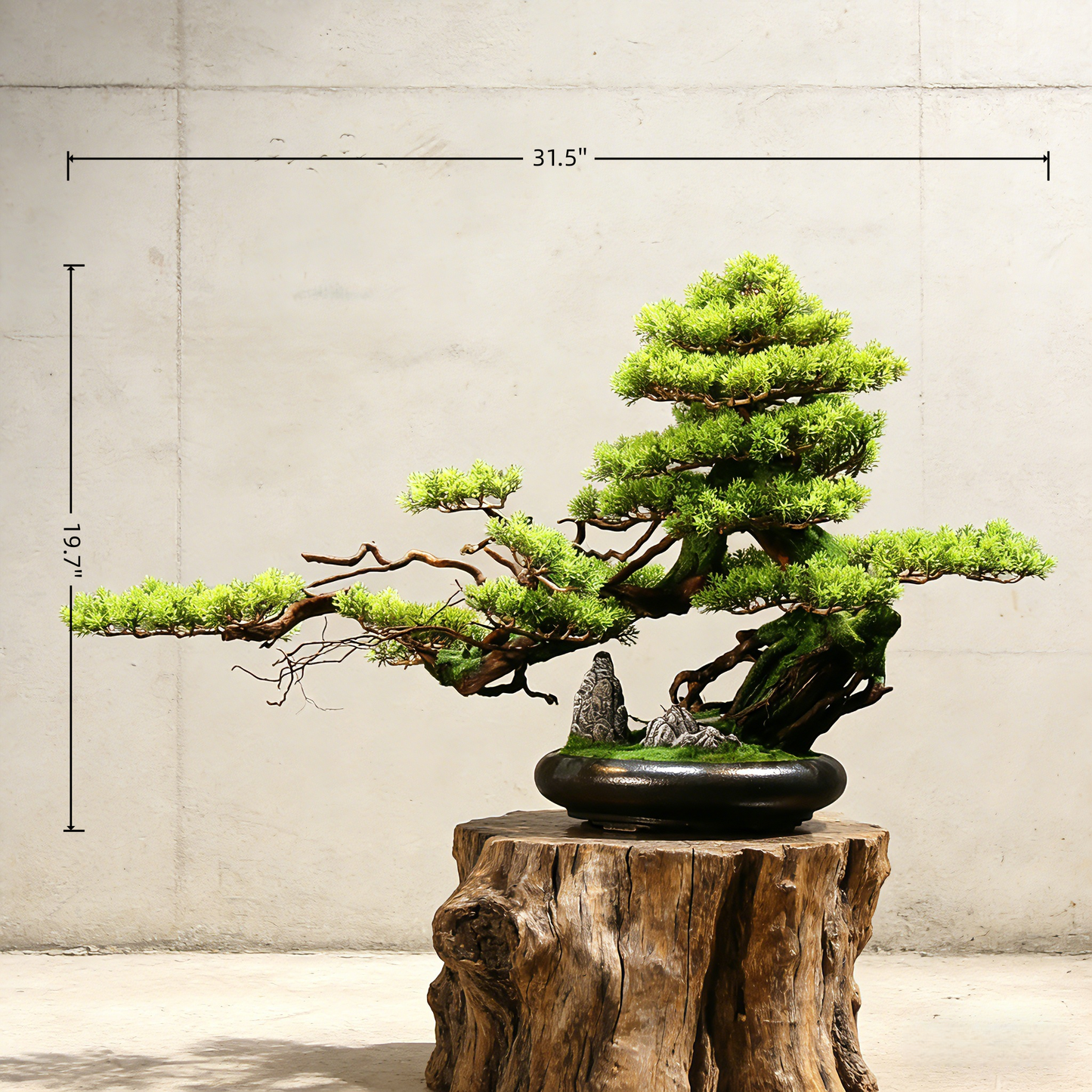 Handmade Bonsai Tree Art With Natural Wood And Ceramic Vase, Centerpieces Decoration For Home, Table, Office. Indoor Plant Gift