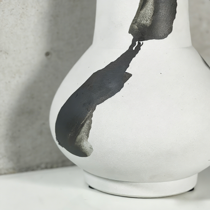 Unique Handmade Artificial Floral Art With Natural Wood Branch Arrangement In Ceramic Vase. Indoor Plant Gift For Home & Office