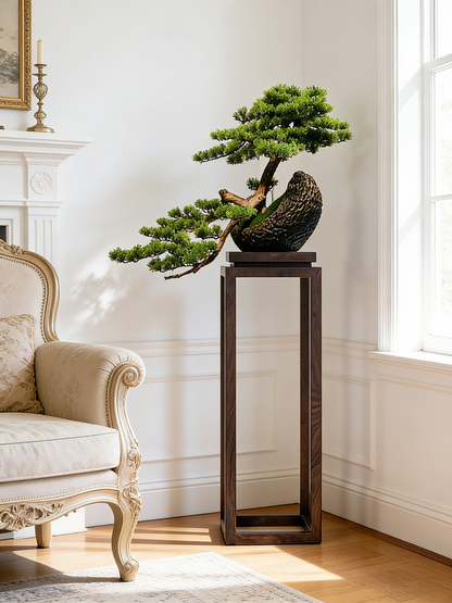 Exclusive Handmade Bonsai Tree Art With Natural Wood, Zen-Style Home Decoration