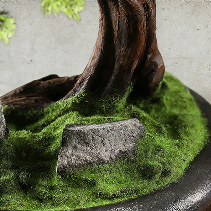 Handmade Bonsai Tree Art With Natural Wood And Ceramic Vase.  Zen Decor for Home & Office, Indoor Plant Gift
