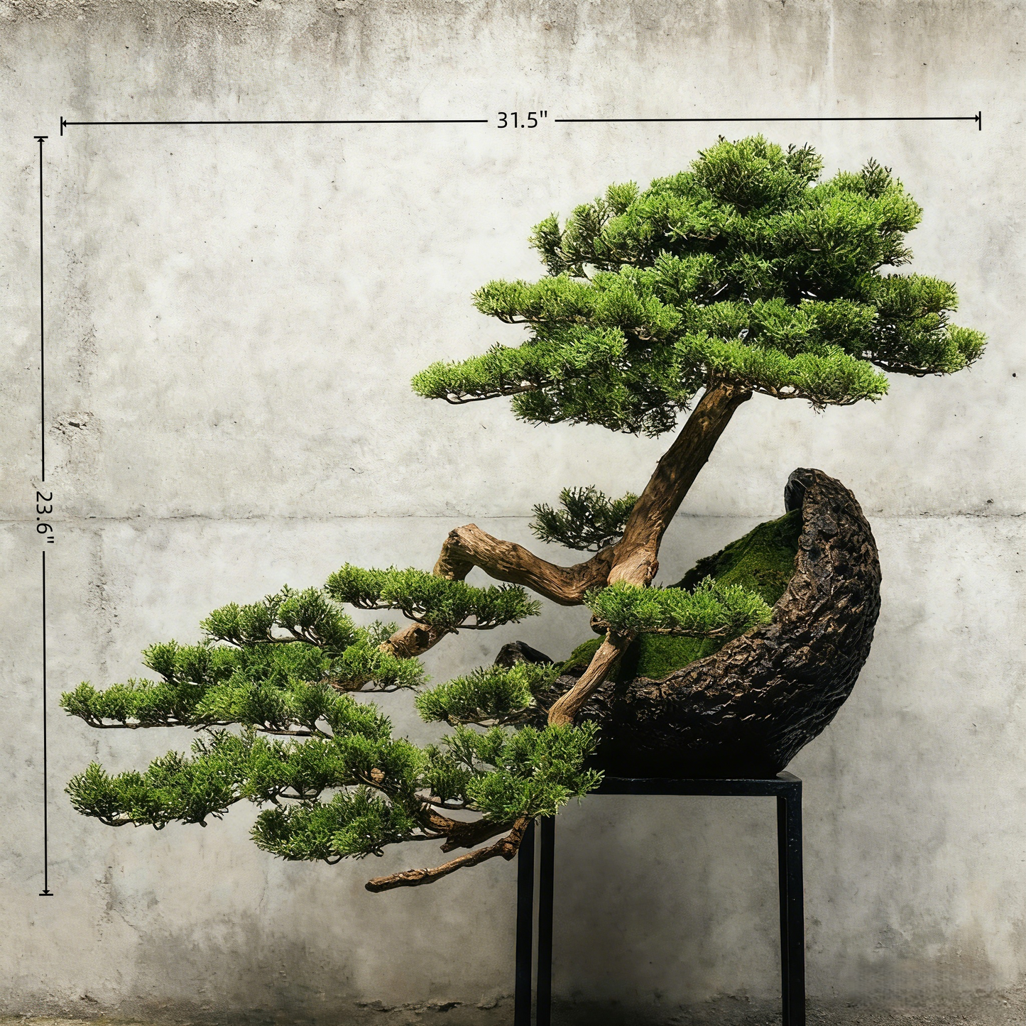Exclusive Handmade Bonsai Tree Art With Natural Wood, Zen-Style Home Decoration