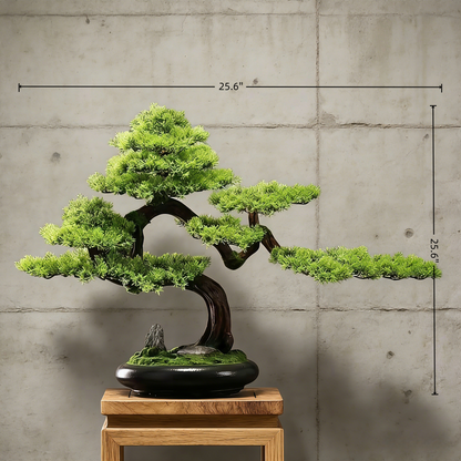 Handmade Bonsai Tree Art With Natural Wood And Ceramic Vase.  Zen Decor for Home & Office, Indoor Plant Gift