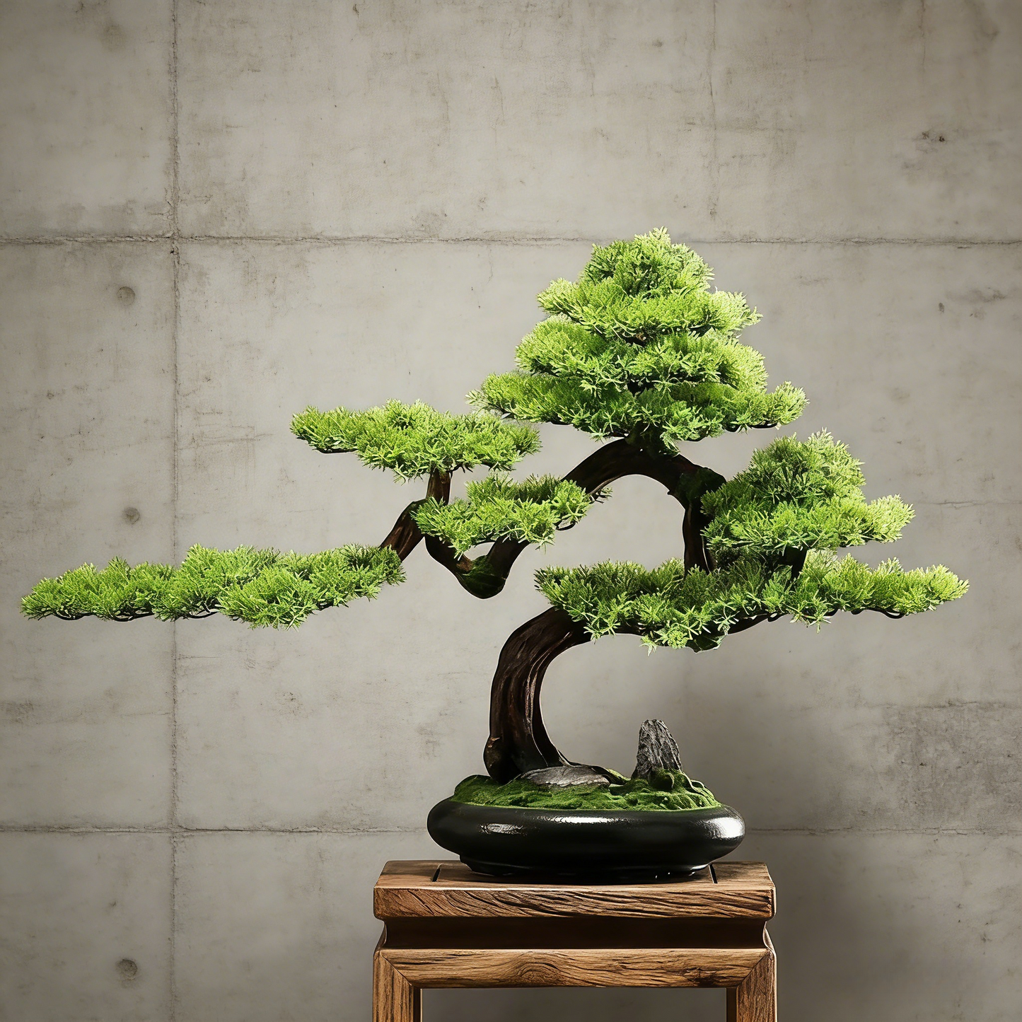 Handmade Bonsai Tree Art With Natural Wood And Ceramic Vase.  Zen Decor for Home & Office, Indoor Plant Gift